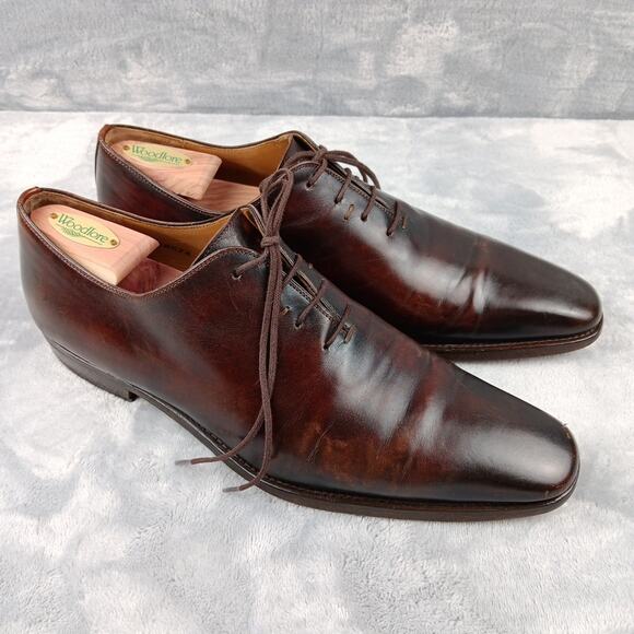 Magnanni Other - Magnanni Crucero Wholecut Oxford Shoes Men's Size 9.5 M Cognac Leather 18576